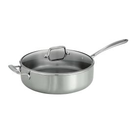 Tri-Ply Clad 6 Qt Covered Stainless Steel Deep Saut�� Pan