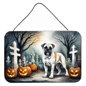 NEW Boxer Spooky Halloween Wall or Door Hanging Prints Aluminum Metal Sign Kitchen Wall Bar Bathroom Plaque Home Decor, 8HX12W, Multicolor